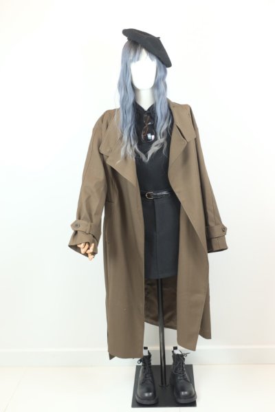 เช่าเสื้อโค้ท Freezy Chic Coat เสื้อโค้ทยาว ผ้าวูล สีน้ำตาล รุ่น 0076LZBWF