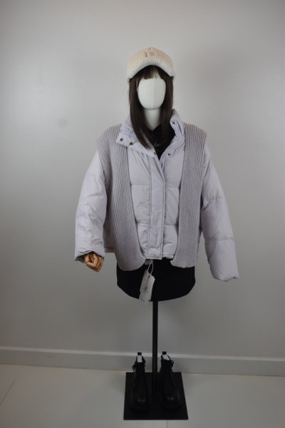เช่าเสื้อโค้ท Freezy Chic Coat เสื้อโค้ทสั้น ขนเป็ด,โพลีนวม สีม่วง รุ่น 0101CDPPF
