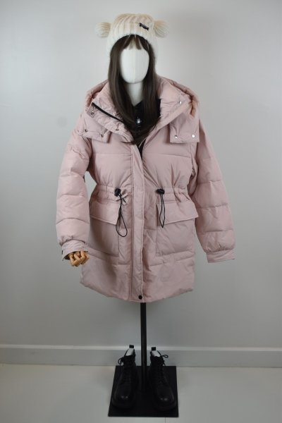 เช่าเสื้อโค้ท Freezy Chic Coat เสื้อโค้ทสั้น ขนเป็ด,โพลีนวม สีชมพู	 รุ่น 0111CDPKM