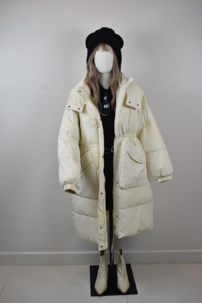 เช่าเสื้อโค้ท Freezy Chic Coat เสื้อโค้ทยาว ขนเป็ด,โพลีนวม สีขาว รุ่น 0152LDWTL