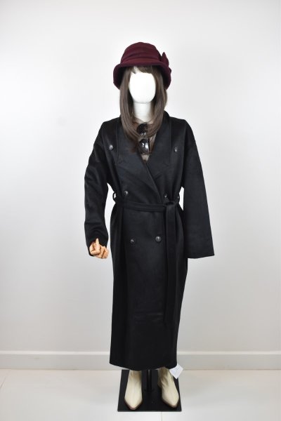 เช่าเสื้อโค้ท Freezy Chic Coat เสื้อโค้ทยาว ผ้าวูล สีดำ รุ่น 0166LZBKS
