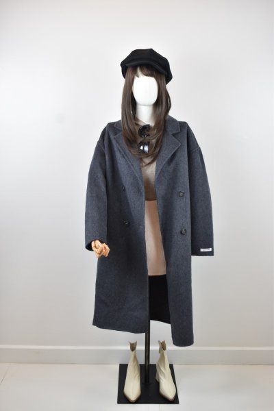 เช่าเสื้อโค้ท Freezy Chic Coat เสื้อโค้ทยาว ผ้าโพลีเอสเตอร์ สีเทา รุ่น 0169HPGYS