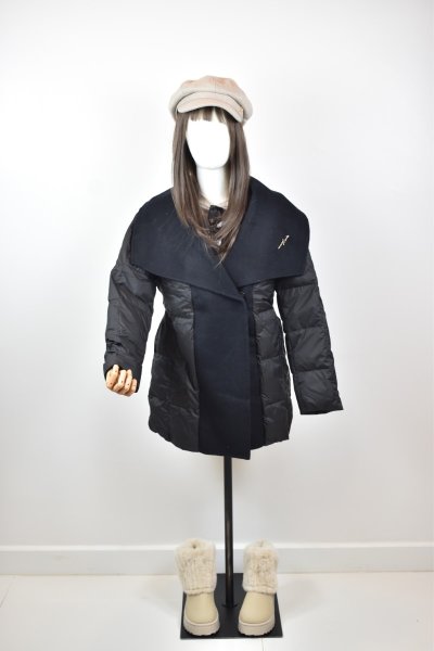 เช่าเสื้อโค้ท Freezy Chic Coat เสื้อโค้ทสั้น-0187CDBK ขนเป็ด,โพลีนวม สีดำ รุ่น 0187CDBKS
