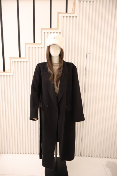 เช่าเสื้อโค้ท Freezy Chic Coat เสื้อโค้ทยาว ผ้าวูล สีดำ รุ่น 0233LZBKS
