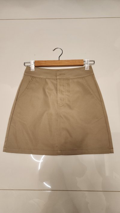 กระโปรงผ้าคอนตอน สีน้ำตาล ผ้าคอนตอน สีน้ำตาล