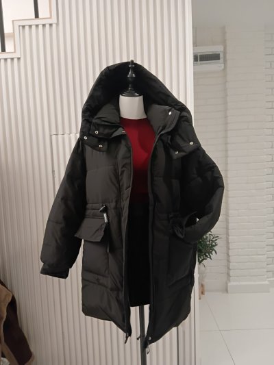 เช่าเสื้อโค้ท Freezy Chic Coat เสื้อโค้ท ขนเป็ด,โพลีนวม สีดำ รุ่น 0249CDBKXL