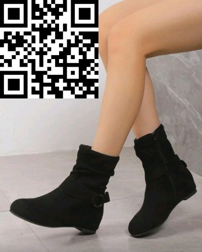 รองเท้ากำมะหยี่ สีดำ กำมะหยี่ สีดำ