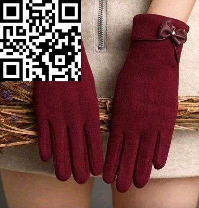 ถุงมือผ้าวูล สีแดง ขนาด Free Size สี ขนาด 