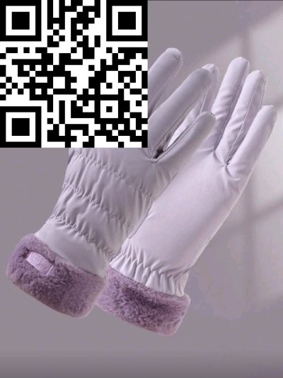 ถุงมือผ้าคอนตอน สีม่วง ขนาด Free Size สี ขนาด 