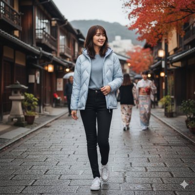 เช่าเสื้อโค้ท Freezy Chic Coat เสื้อกันหนาวหญิง ขนเป็ด,โพลีนวม สีฟ้า รุ่น 0334JDBLM