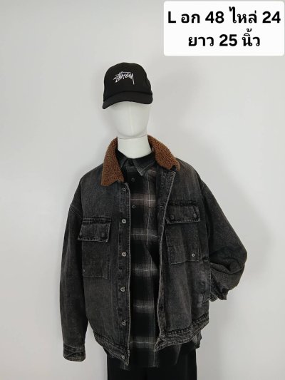 เช่าเสื้อโค้ท Freezy Chic Coat เสื้อแจ็คเก็ตชาย ขนเป็ด,โพลีนวม สียีนส์ รุ่น 0418ZDDEL