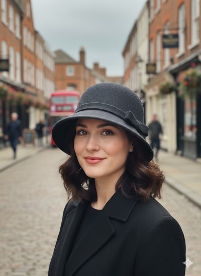 เช่าเสื้อโค้ท Freezy Chic Coat หมวก กำมะหยี่ สีดำ รุ่น 0430AVBKF