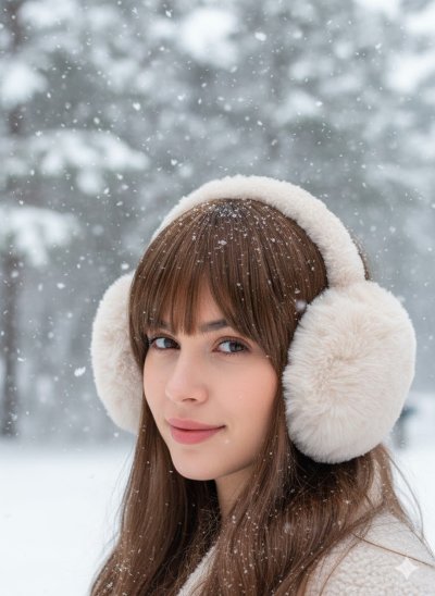 เช่าเสื้อโค้ท Freezy Chic Coat ที่ปิดหู ผ้าขนสัตว์ สีครีม รุ่น 0433AWCMF