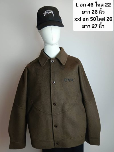 เช่าเสื้อโค้ท Freezy Chic Coat เสื้อแจ็คเก็ตชาย-0435ZZBW ผ้าวูล สีน้ำตาล รุ่น 0435ZZBWL