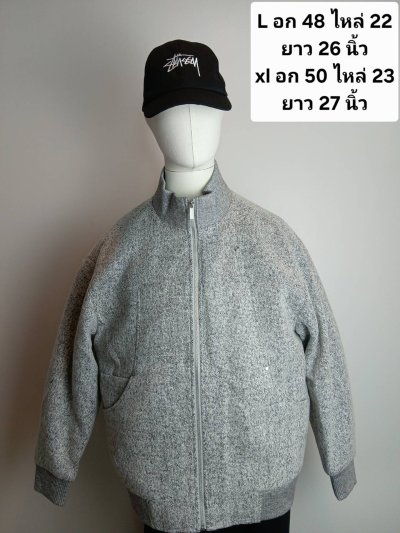 เช่าเสื้อโค้ท Freezy Chic Coat เสื้อแจ็คเก็ตชาย-0436ZZGY ผ้าวูล สีเทา รุ่น 0436ZZGYL