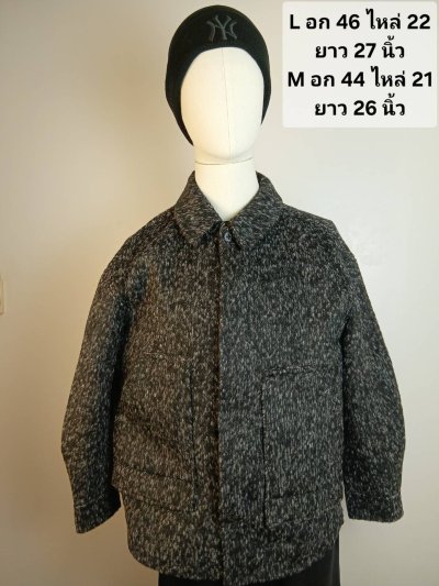 เช่าเสื้อโค้ท Freezy Chic Coat เสื้อแจ็คเก็ตชาย-0443ZZGY ผ้าวูล สีเทา รุ่น 0443ZZGYM