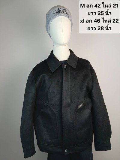 เช่าเสื้อโค้ท Freezy Chic Coat เสื้อแจ็คเก็ตชาย-0445ZZBK ผ้าวูล สีดำ รุ่น 0445ZZBKM
