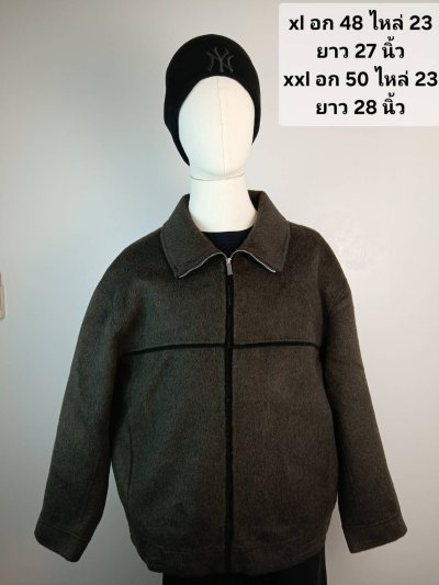 เช่าเสื้อโค้ท Freezy Chic Coat เสื้อแจ็คเก็ตชาย-0449ZZBK ผ้าวูล สีดำ รุ่น 0449ZZBKXL