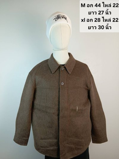 เช่าเสื้อโค้ท Freezy Chic Coat เสื้อแจ็คเก็ตชาย-0451ZZBW ผ้าวูล สีน้ำตาล รุ่น 0451ZZBWXL
