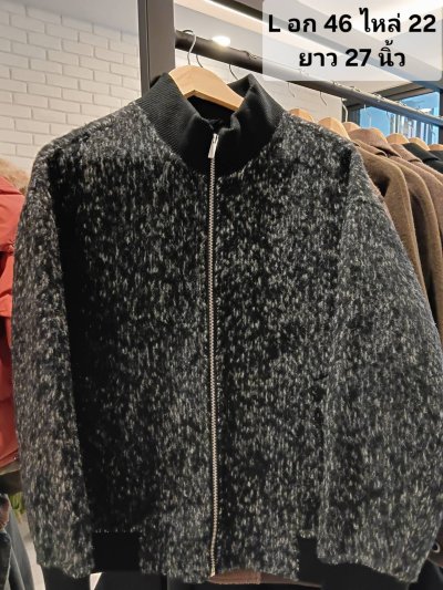 เช่าเสื้อโค้ท Freezy Chic Coat เสื้อแจ็คเก็ตชาย ผ้าวูล สีดำ รุ่น 0454ZZBKL