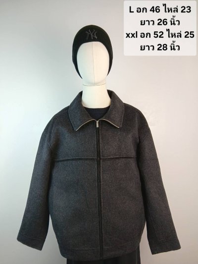 เช่าเสื้อโค้ท Freezy Chic Coat เสื้อเเจ็คเก็ตชาย-0455ZZBK ผ้าวูล สีดำ รุ่น 0455ZZBKL