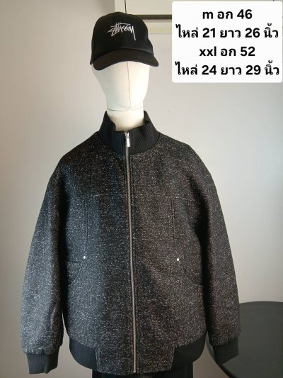 เช่าเสื้อโค้ท Freezy Chic Coat เสื้อแจ็คเก็ตชาย-0456ZZBK ผ้าวูล สีดำ รุ่น 0456ZZBKM