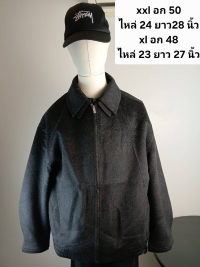 เช่าเสื้อโค้ท Freezy Chic Coat เสื้อแจ็คเก็ตชาย-0457ZZBK ผ้าวูล สีดำ รุ่น 0457ZZBKXL