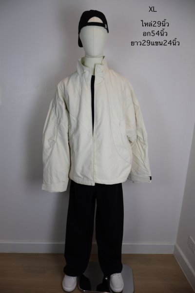 เช่าเสื้อโค้ท Freezy Chic Coat เสื้อแจ็คเก็ตชาย ผ้าโพลีเอสเตอร์ สีขาว รุ่น 0461ZPWTXL