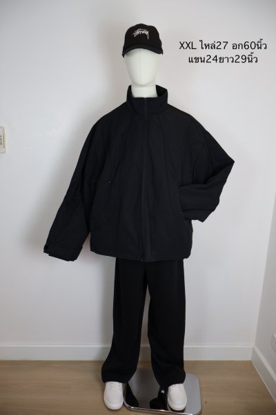 เช่าเสื้อโค้ท Freezy Chic Coat เสื้อแจ็คเก็ตชาย ผ้าโพลีเอสเตอร์ สีดำ รุ่น 0463ZPBKXXL