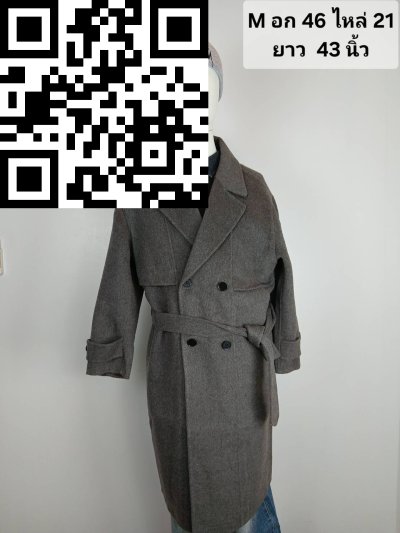 เสื้อโค้ทยาวชาย สี ขนาด 
