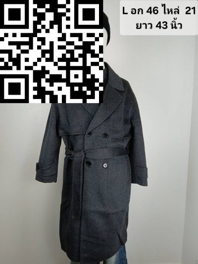 เสื้อโค้ทยาวชาย สี ขนาด 