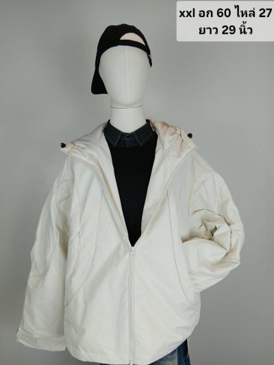 เช่าเสื้อโค้ท Freezy Chic Coat เสื้อแจ็คเก็ตชาย ผ้าโพลีเอสเตอร์ สีขาว รุ่น 0482ZPWTXXL