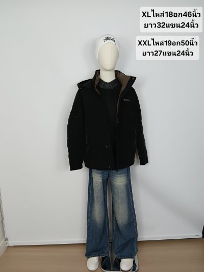 เช่าเสื้อโค้ท Freezy Chic Coat เสื้อแจ็คเก็ตชาย-0503ZDBK ขนเป็ด,โพลีนวม สีดำ รุ่น 0503ZDBKXL