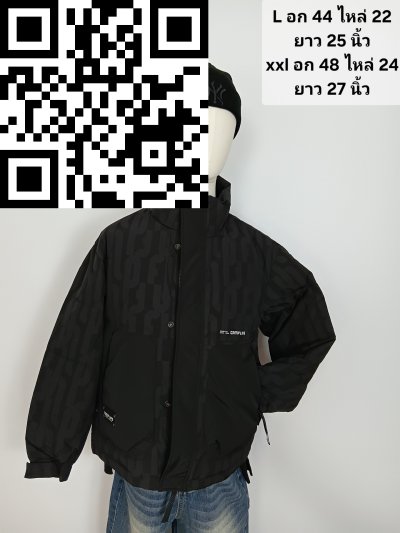 เสื้อแจ็คเก็ตชายขนเป็ด,โพลีนวม สีดำ