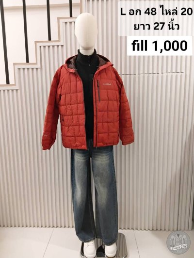 เช่าเสื้อโค้ท Freezy Chic Coat เสื้อแจ็คแก็ตชาย m - Montbell ขนเป็ด,โพลีนวม สีแดง รุ่น 0548ZDRDL