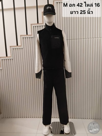 เช่าเสื้อโค้ท Freezy Chic Coat เสื้อฟรีซแขนกุดชาย - Montbell ผ้าขนแกะ สีดำ รุ่น 0562YSBKM