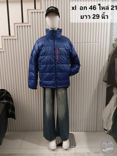 เช่าเสื้อโค้ท Freezy Chic Coat เสื้อแจ็คเก็ตชาย Montbell ขนเป็ด,โพลีนวม สีน้ำเงิน รุ่น 0576ZDNBXL