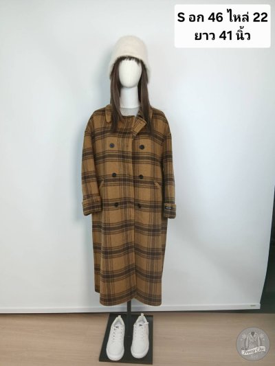 เช่าเสื้อโค้ท Freezy Chic Coat เสื้อโค้ทยาว ผ้าวูล สีแฟนซี รุ่น 0613LZFCS