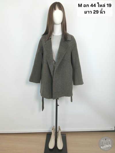 เช่าเสื้อโค้ท Freezy Chic Coat เสื้อโค้ทสั้น ผ้าวูล สีเทา รุ่น 0621CZGYM