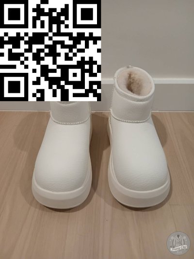 รองเท้าลุยหิมะ หนัง สีขาว หนัง สีขาว