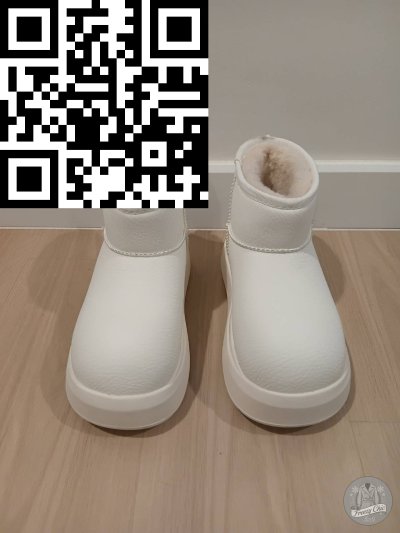 รองเท้าลุยหิมะ หนัง สีขาว หนัง สีขาว