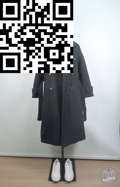 เสื้อโค้ทยาว ผ้าวูล สีเทา ขนาด S ผ้าวูล สีเทา ขนาด S