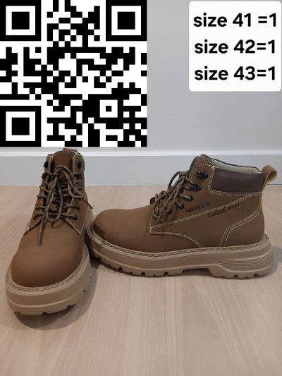 รองเท้าบูทลุยหิมะ หนัง สีน้ำตาล