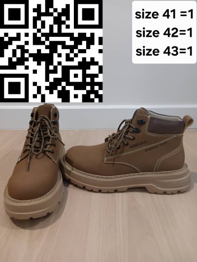 รองเท้าบูทลุยหิมะ หนัง สีน้ำตาล