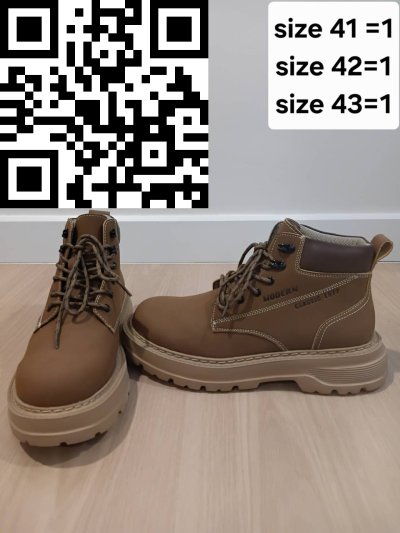 รองเท้าบูทลุยหิมะ หนัง สีน้ำตาล