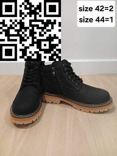 รองเท้าบูท หนัง สีดำ