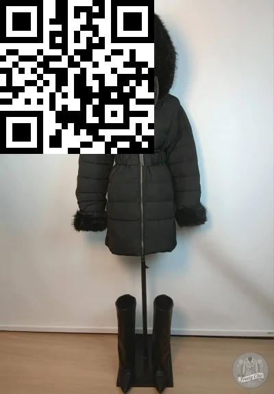 เสื้อโค้ทสั้น ขนเป็ด,โพลีนวม สีดำ ขนาด M