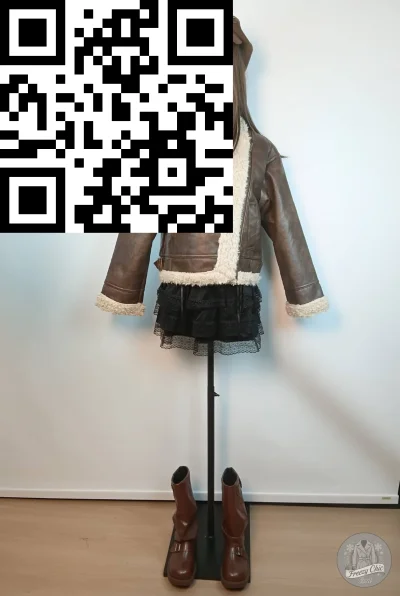 เสื้อแจ็คเก็ต หนัง สีน้ำตาล ขนาด Free Size