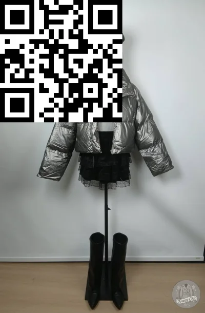 เสื้อแจ็คเก็ต ขนเป็ด,โพลีนวม สีเทา ขนาด M