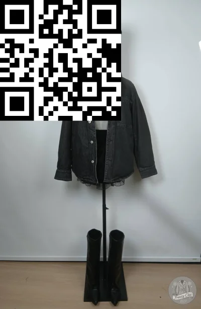 เสื้อแจ็คเก็ต ยีนส์ สีดำ ขนาด M